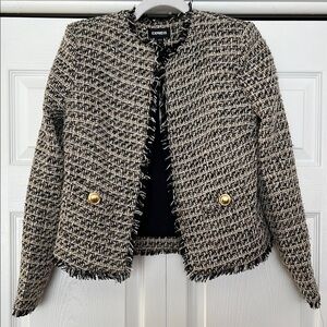 Express Black and White Tweed Jacket